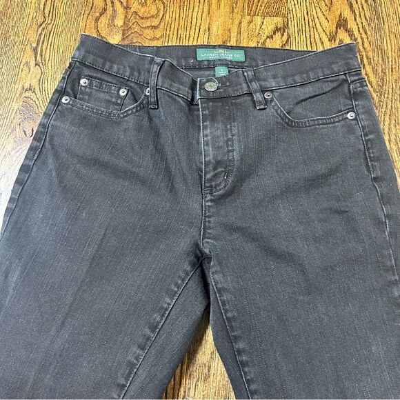 LRL Lauren Jeans Co. Ralph Lauren classic straight black jeans Size 6. 5 pockets - Picture 13 of 13